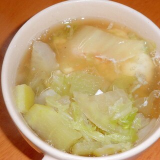 冬野菜の卵スープ